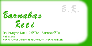 barnabas reti business card